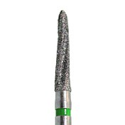 Jota Фреза Линдемана для хирургии D8411 018 FG, зеленая, 2 шт. Форма: цилиндр с заостренным концом, с алмазным покрытием
