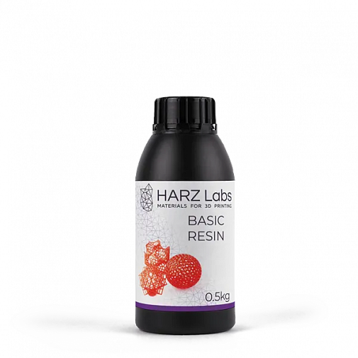 Фотополимер HARZ Labs Basic Resin, красный (0,5 кг)